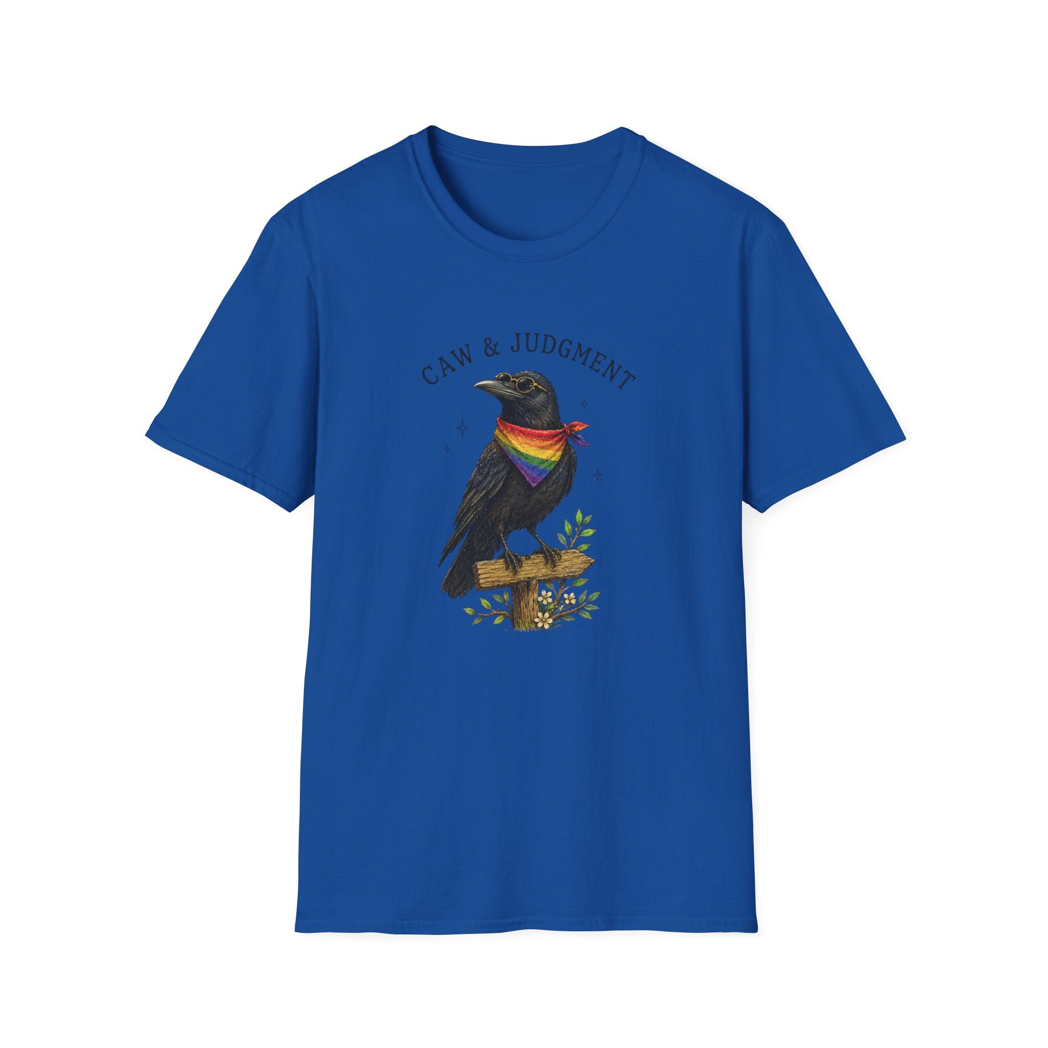 Caw & Judgment | Funny Queer Crow Graphic T-Shirt