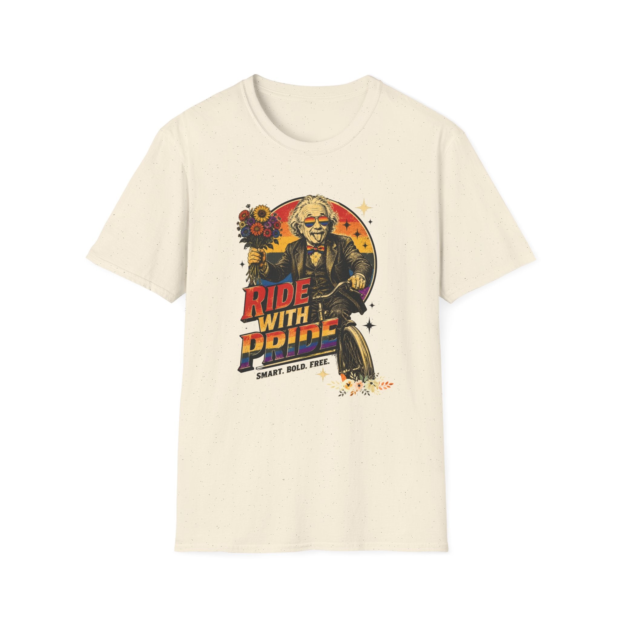 Ride With Pride | Vintage Retro Biker Queer T-Shirt